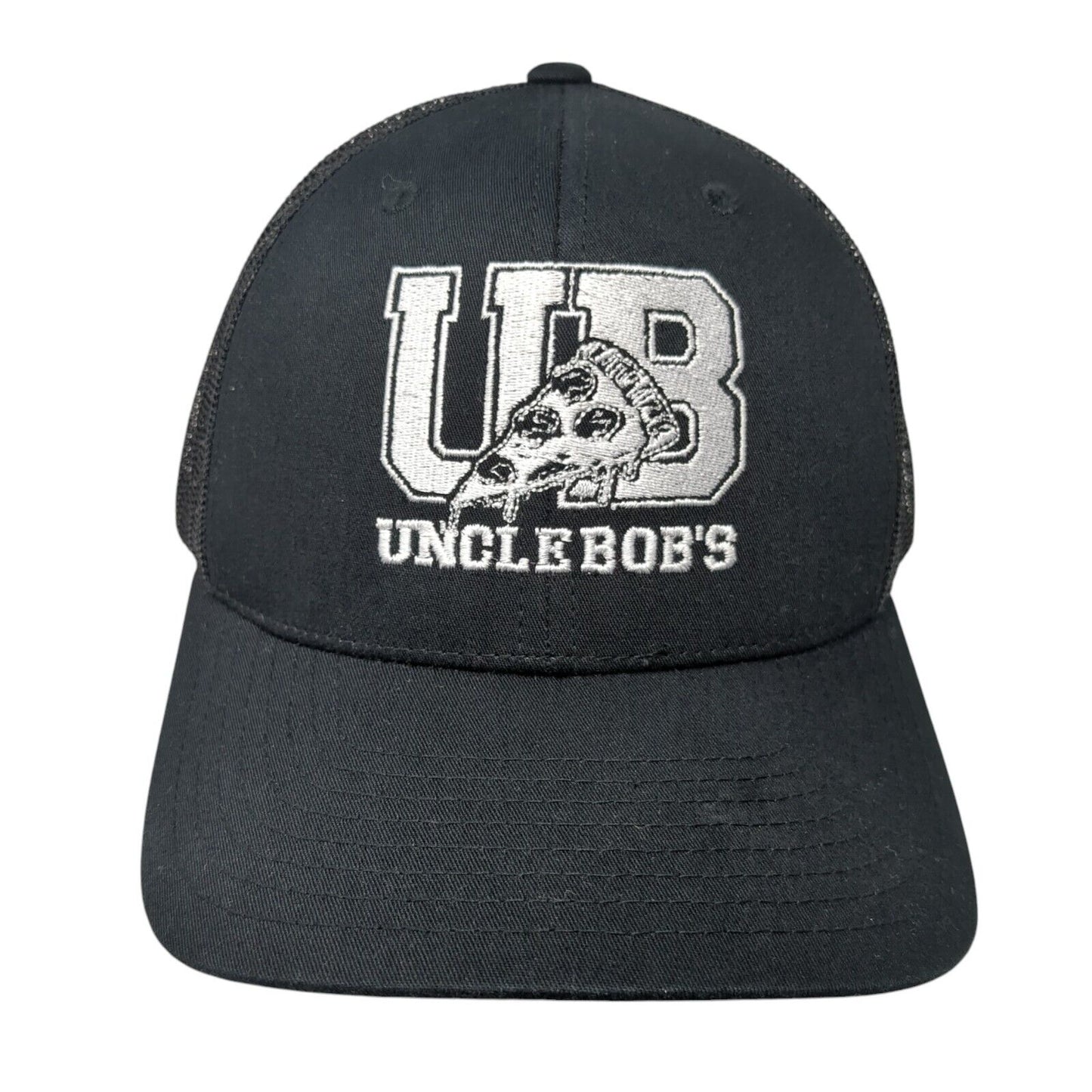UB Uncle Bob's Snapback Trucker Hat Black One Size Mesh Back Yupoong