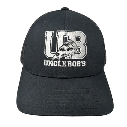 UB Uncle Bob's Snapback Trucker Hat Black One Size Mesh Back Yupoong