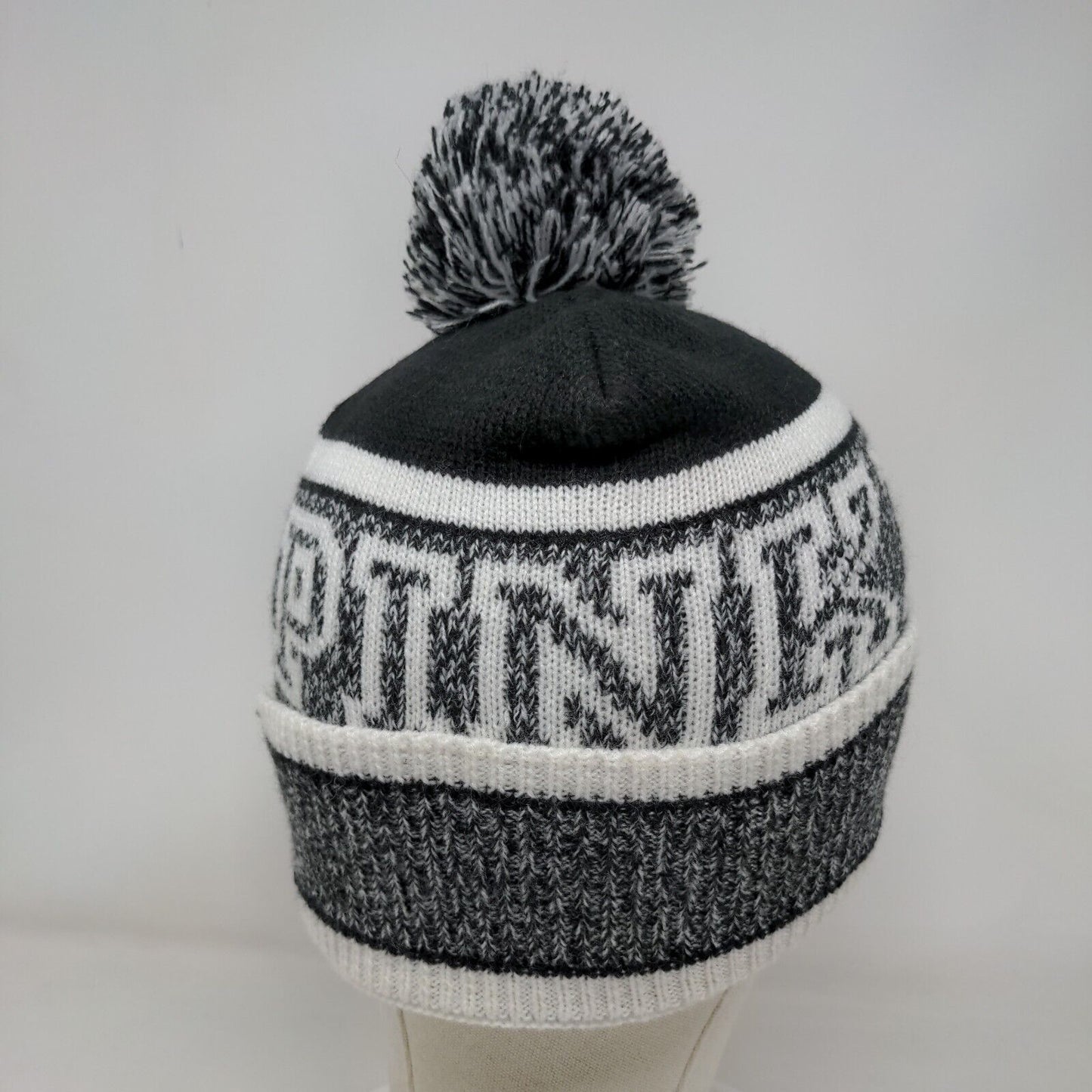 PINK Victoria's Secret Beanie Hat Multicolor One Size Knitted Pom Pom Acrylic