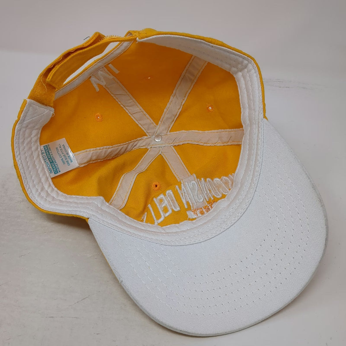 Strand Headwear Baseball Cap Yellow One Size Strapback Wisconsin Dells Hat