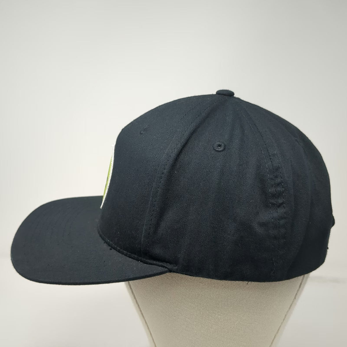 Richardson 5 Panel Black One Size Snapback PACTEC Logo Patch Flat Bill Cap Hat