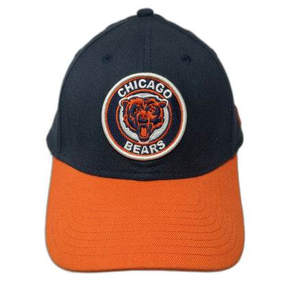 Chicago Bears NFL New Era XL Blue Orange 39THIRTY Stretch Curved Brim Cap Hat