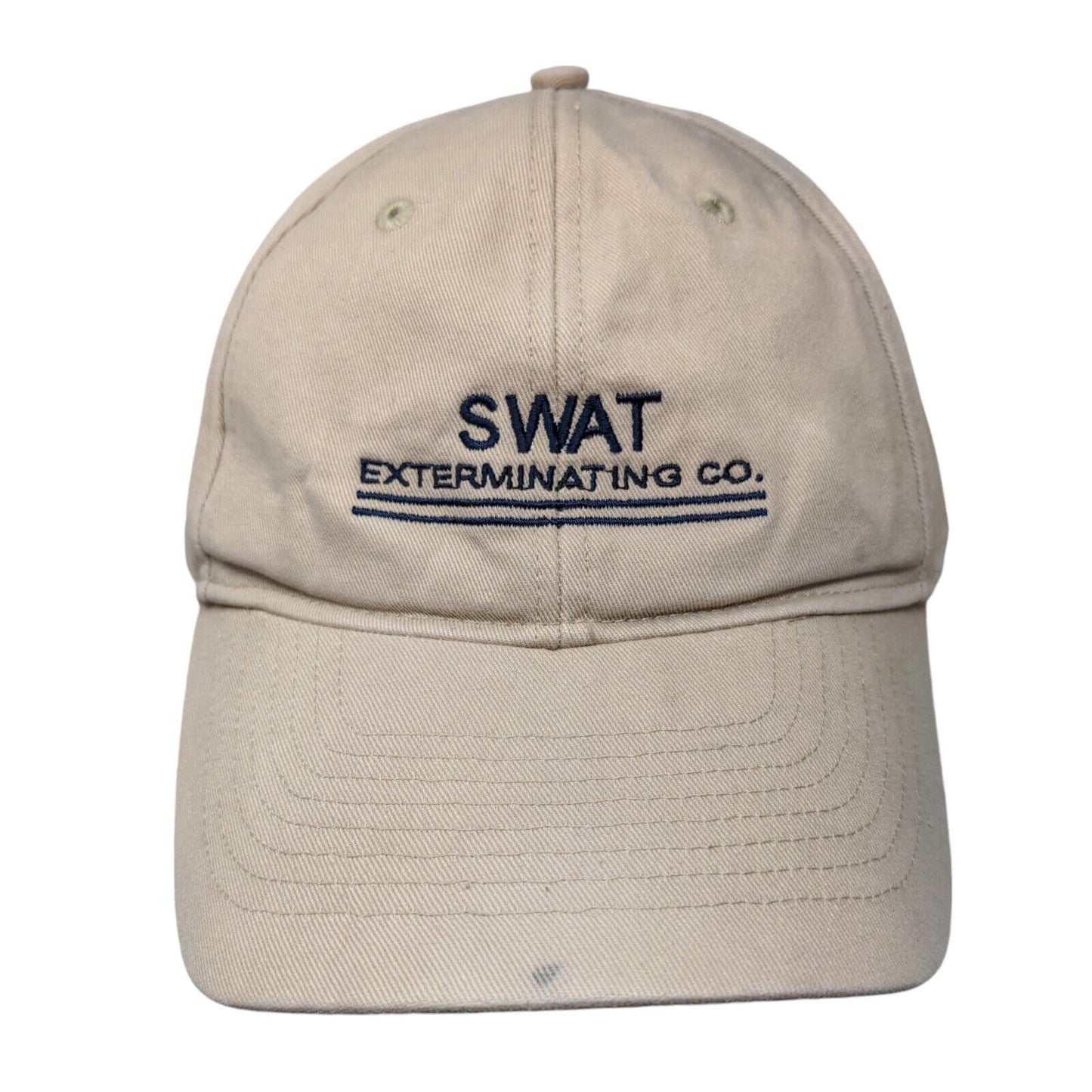 Swat Exterminating Co. Strapback Hat Tan One Size Classic Cut Ultra Club