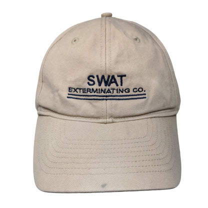 Swat Exterminating Co. Strapback Hat Tan One Size Classic Cut Ultra Club