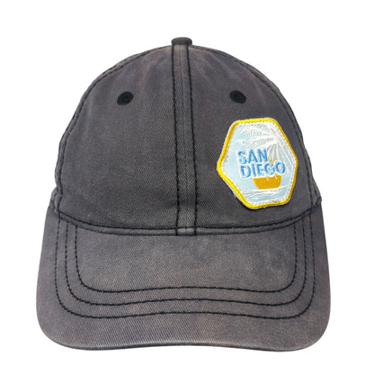 San Diego Patch Slideback Hat Gray One Size Solid Adjustable District
