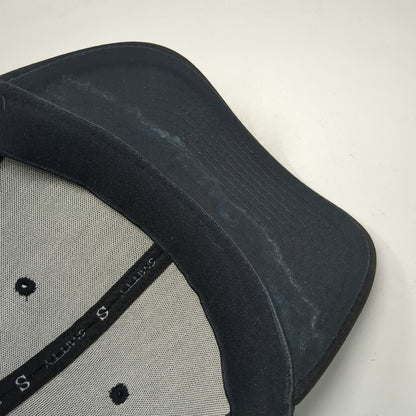 Smitty Baseball Cap Black M Flexfit White Seam Piping Fitted Umpire Sport Hat