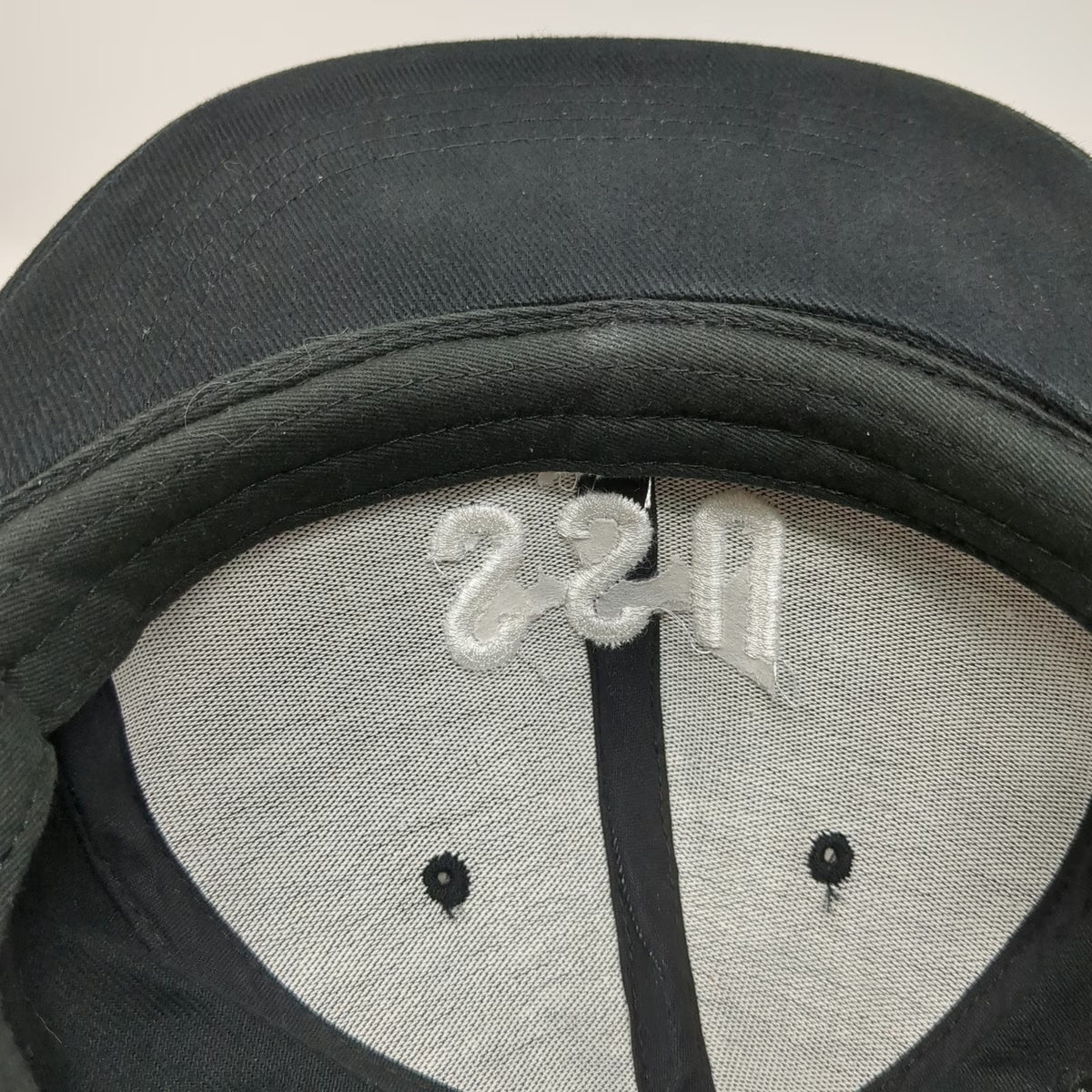 Pedigree Snapback Black One Size SSU Embroidered Logo Flat Brim Cotton Hat