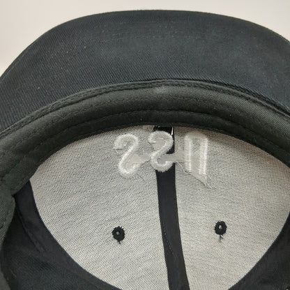 Pedigree Snapback Black One Size SSU Embroidered Logo Flat Brim Cotton Hat