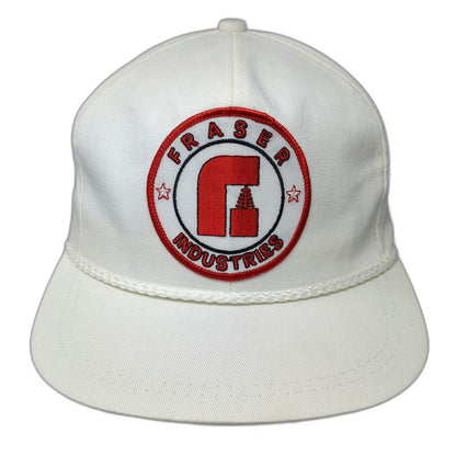 America's Legend Baseball Cap White One Size Rope Brim Fraser Industries USA Hat