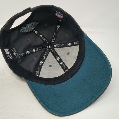Philadelphia Eagles NFL New Era Gray One Size Hat Cap Strapback 9FORTY Curved