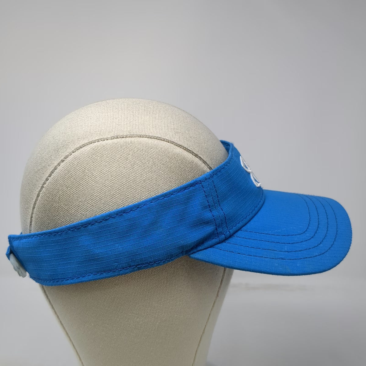 Under Armour Visor Blue One Size Fish Hook Logo Adjustable UA Strapback Hat
