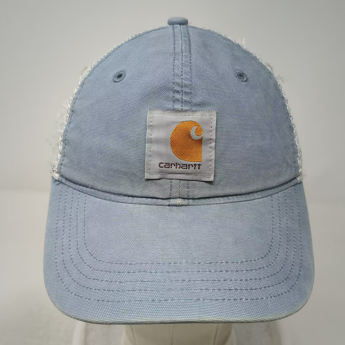 Carhartt Blue Trucker Hat One Size Snapback Mesh Back Embroidered Logo Patch