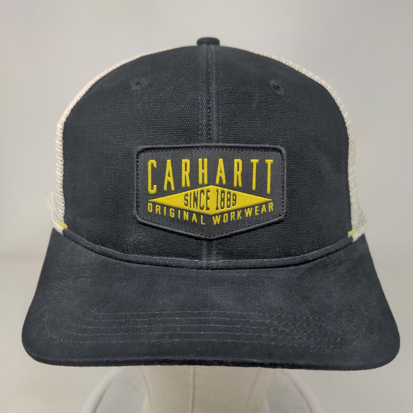 Carhartt Snapback Mesh Back Trucker Hat Black One Size Colorblock