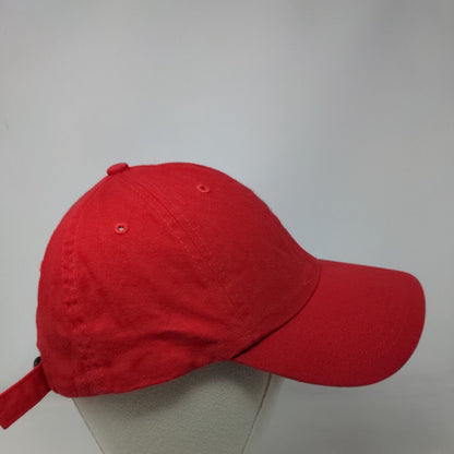 Unbranded Slideback Hat Solid Red One Size Adjustable Blank 6 Panel