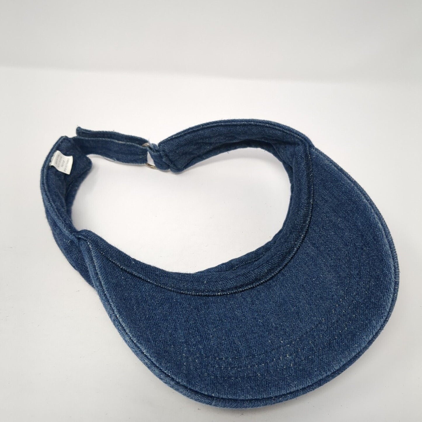 Unbranded Strapback Sun Visor Hat Blue One Size Adjustable Lightweight Denim