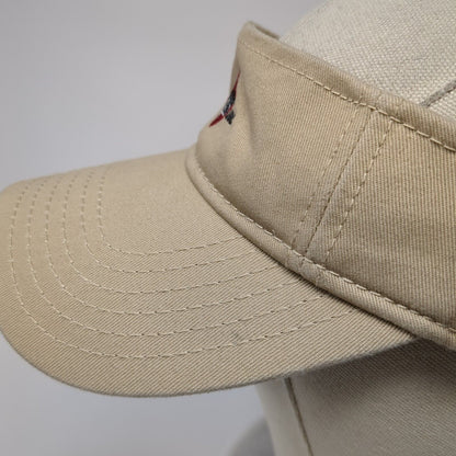 Johnston Club Lambs Golf Sun Visor Hat Tan One Size Adjustable Embroidered Otto