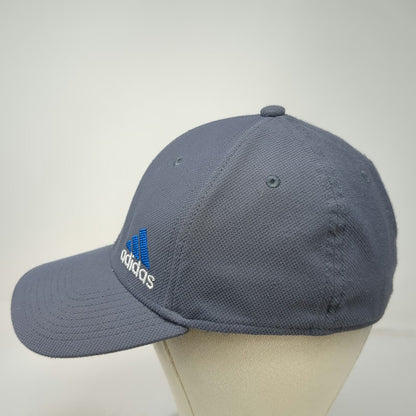 Adidas Baseball Cap Gray M Stretch Fit Embroidered Logo AEROREADY Athletic Hat