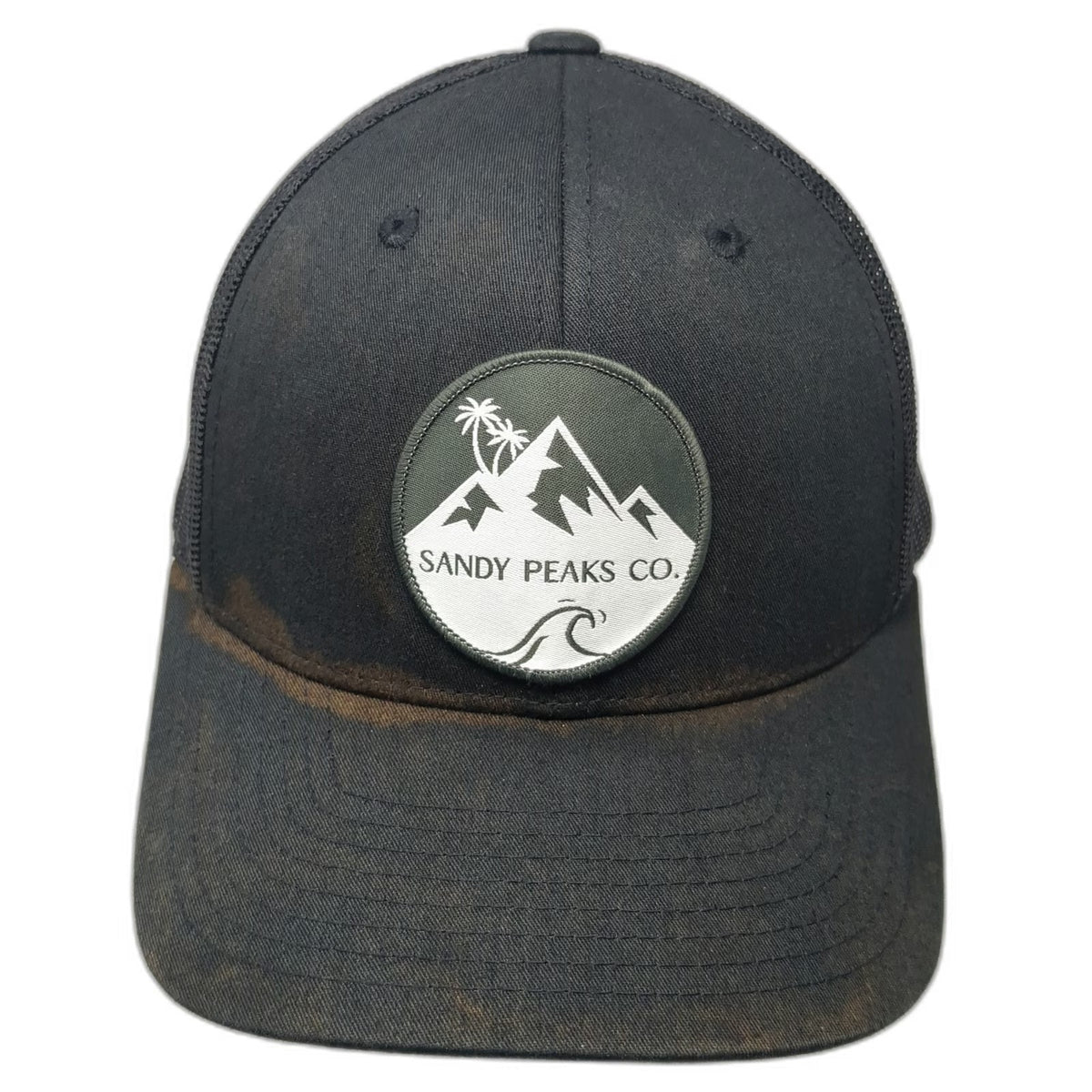 Yupoong Trucker Hat Black One Size Sandy Peaks Co Patch Mesh Snapback Mountain