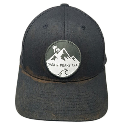 Yupoong Trucker Hat Black One Size Sandy Peaks Co Patch Mesh Snapback Mountain