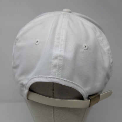 Terra Slideback Rope Hat White OSFA Leather Strap Adjustable Solid