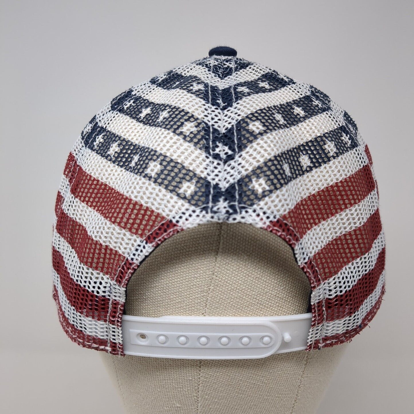 USA Snapback Trucker Hat Multi OS Adjustable Mesh Back Patriotic Stars & Stripes