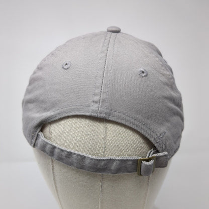 Newhattan Slideback Hat Gray One Size Adjustable Embroidered Blank Cotton
