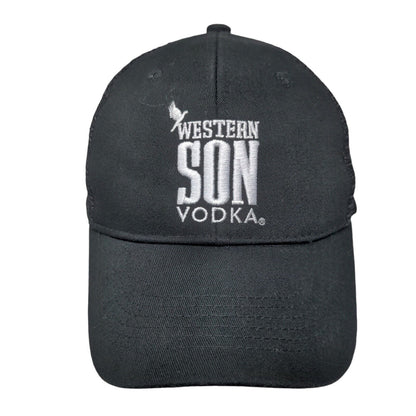 Western Son Vodka Snapback Mesh Back Trucker Hat Black One Size Solid