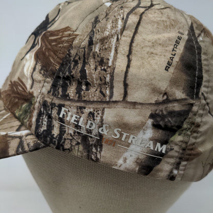 Field & Stream Men's Strapback Hat Brown Camo OSFM Embroidered Deer Logo