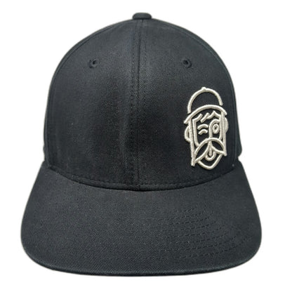 Loose Screw Beer Co Snapback Hat Black One Size Beard Logo Flat Brim Brewery Tag