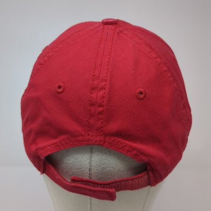 USA Strapback Baseball Cap Red One Size Adjustable Patriotic Highland Outfitters