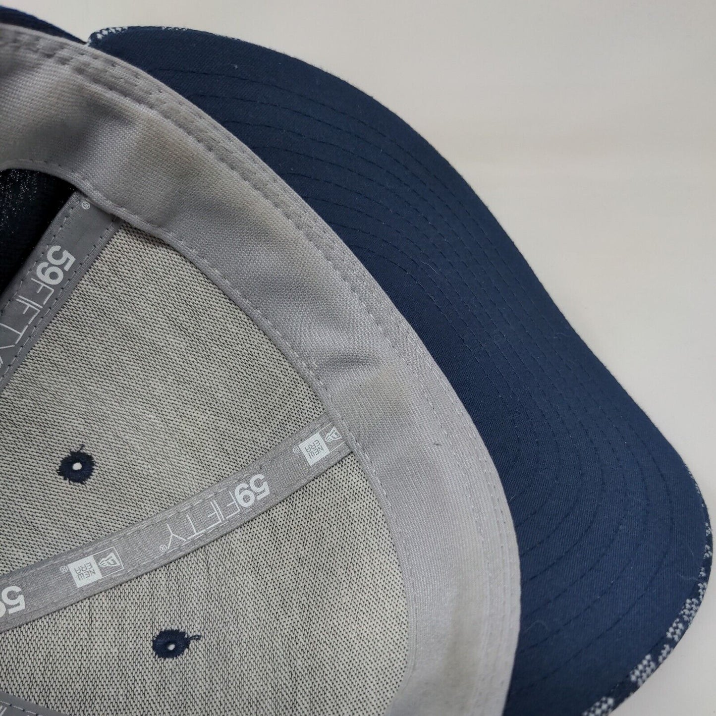 New Era Men's Fitted Hat Blue 7 Embroidered Dallas Cowboys Logo 59Fifty