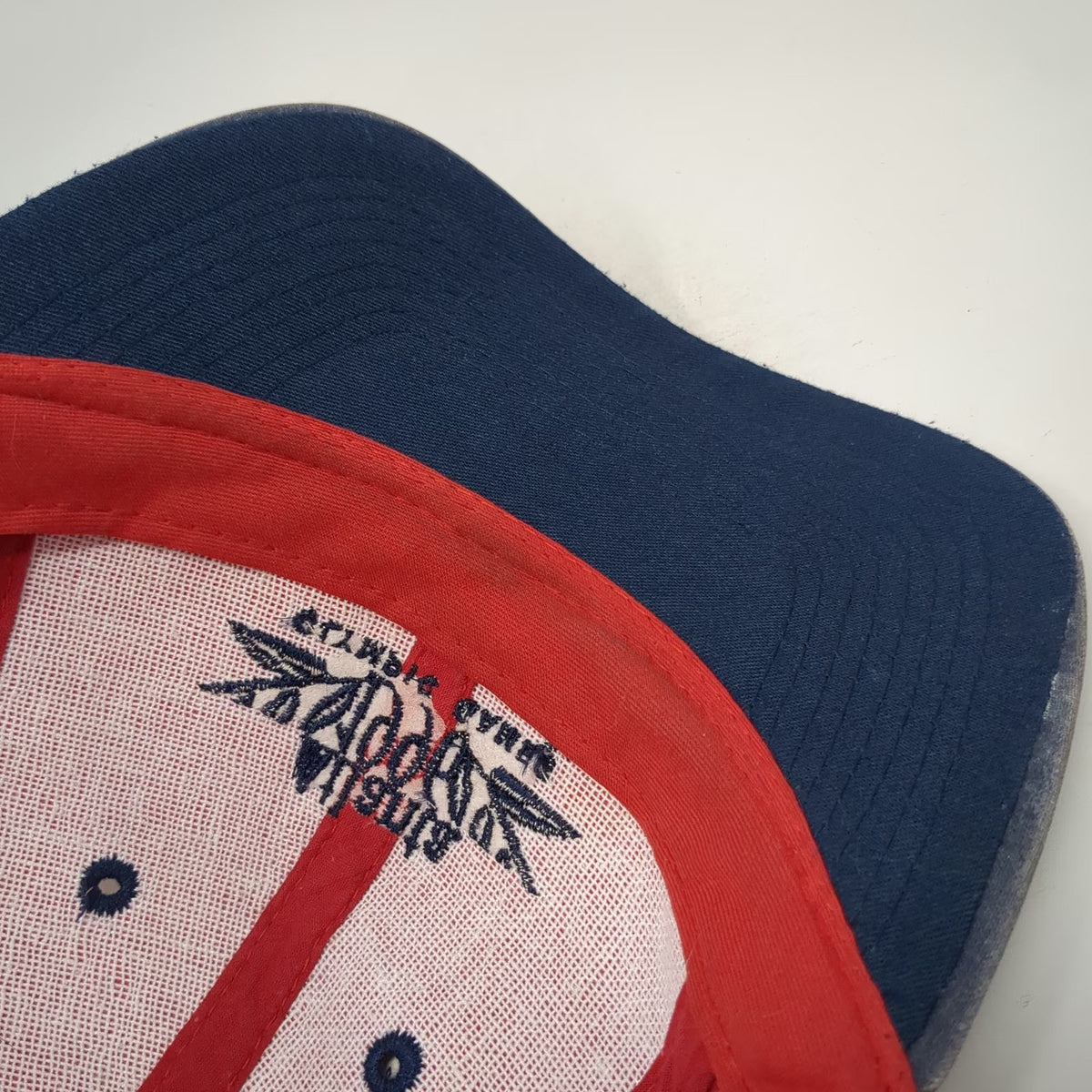 Logo 7 Snapback Hat Red Blue Atlanta 1996 Olympic Games 100 Embroidery Vintage