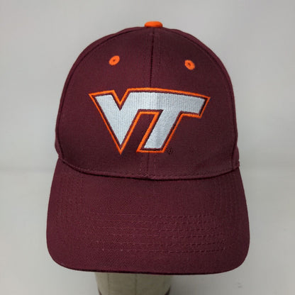 Captivating Headwear Men's Strapback Hat Red Embroidered Virginita Tech VT Logo