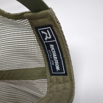 Richardson Trucker Hat Beige Green One Size 7 Panel Churchill Equipment Horse