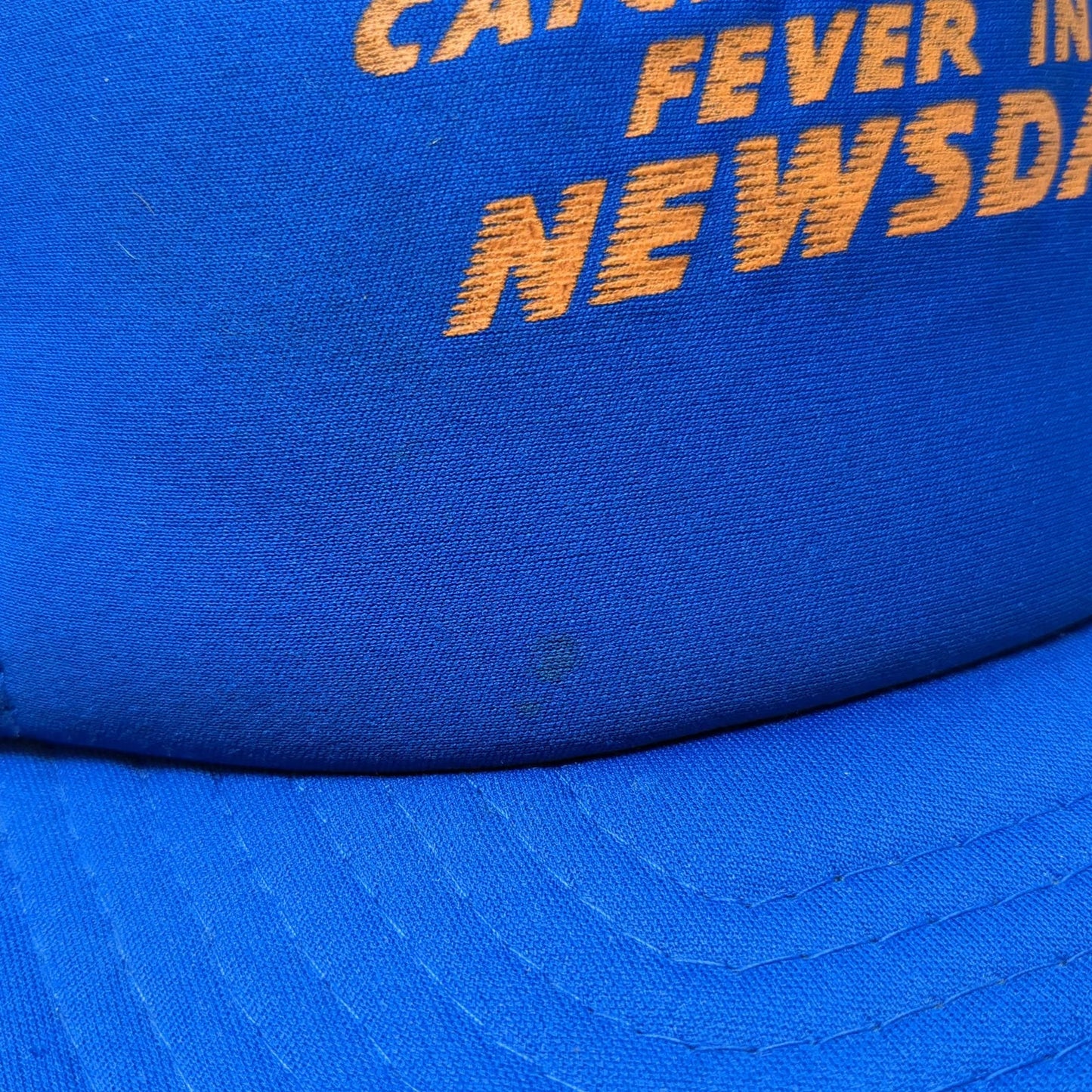 Designer Award Trucker Hat Blue One Size Mesh Back Foam Front Pennant Newsday