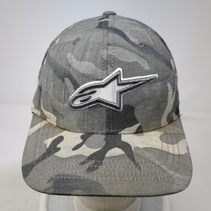 Alpinestars Baseball Cap Gray Camo XL Fitted Flexfit Hat Logo A-Star Graphic