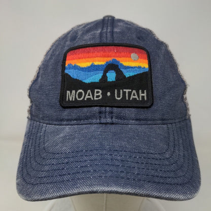 Moab Utah Snapback Mesh Back Trucker Hat Blue One Size Colorblock Legacy