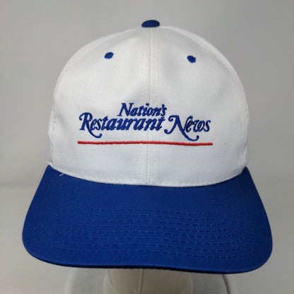 Nation's Restaurant News Snapback Hat White OSFA Colorblock Headmaster