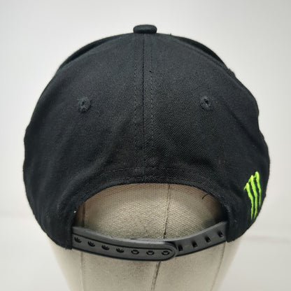 Monster Energy Snapback Black Green One Size Hat Flat Brim Embroidered Logo Claw