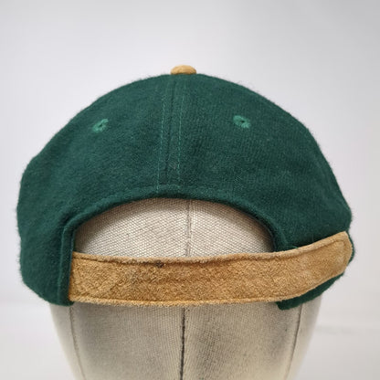 Star Pacific Starbucks Green Baseball Cap Suede Brim Wool Blend Hat Vintage
