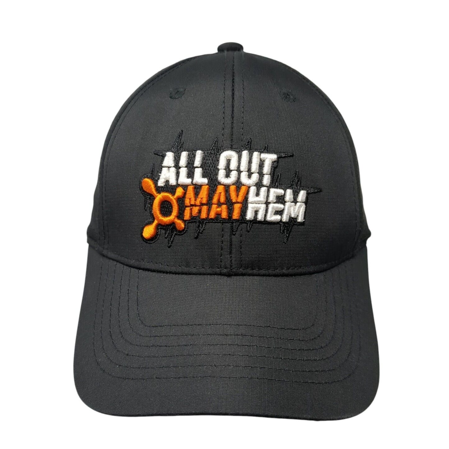 All Out Mayhem Strapback Baseball Cap Black One Size Adjustable Mesh Back