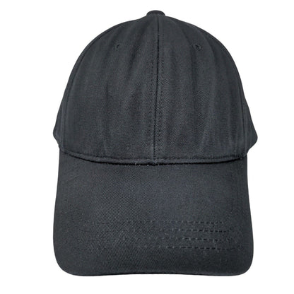 I Am Cap Slideback Hat Black XL Adjustable 6 Panel Solid Blank