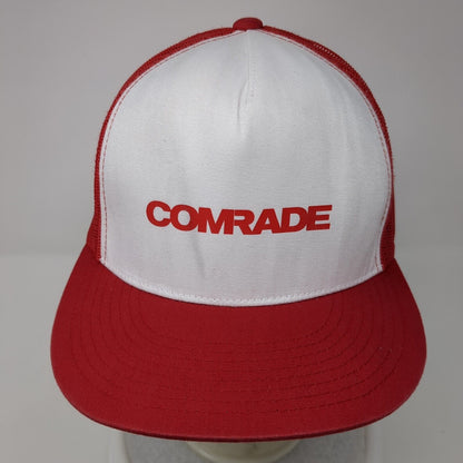 Comrade Snapback Mesh Back Trucker Hat Red One Size Colorblock Yupoong