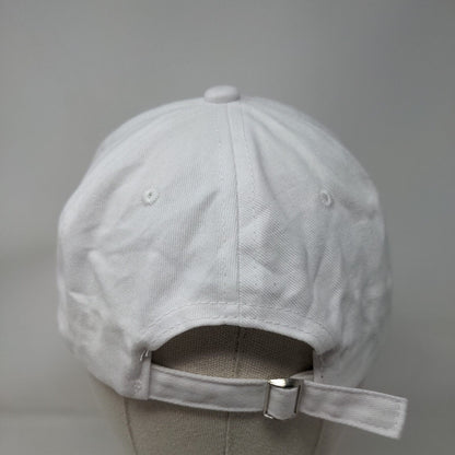 Black Heart Slideback Hat White One Size Embroidered Adjustable 6 Panel
