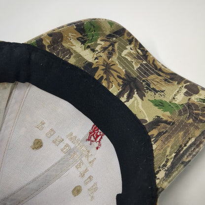 Pendleton Whisky Baseball Cap Green Camo One Size Let'er Buck Hat Logo