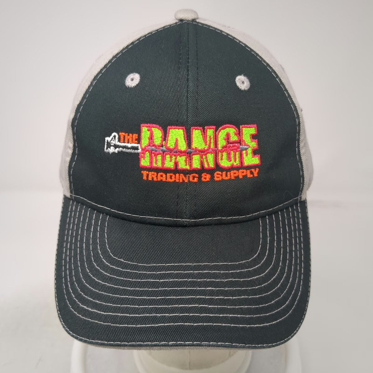 Outdoor Cap Baseball Cap Black Gray One Size Contrast Stitching Strapback Hat