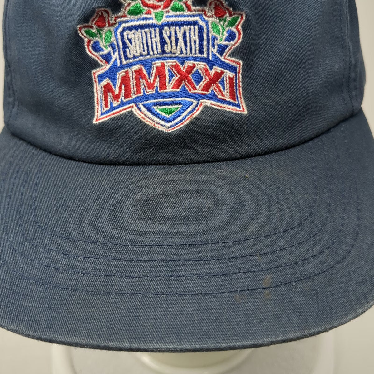 South Sixth 5 Panel Blue One Size Hat MMXXI 2021 Rose Snapback Embroidered