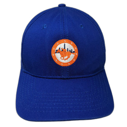 HeadStart Snapback Hat Blue One Size NYC City Skyline Horse Embroidered Patch
