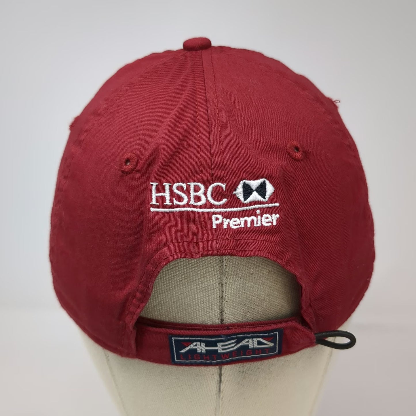 Ahead Baseball Cap Red One Size Winged Foot Golf HSBC Premier Cotton Hat