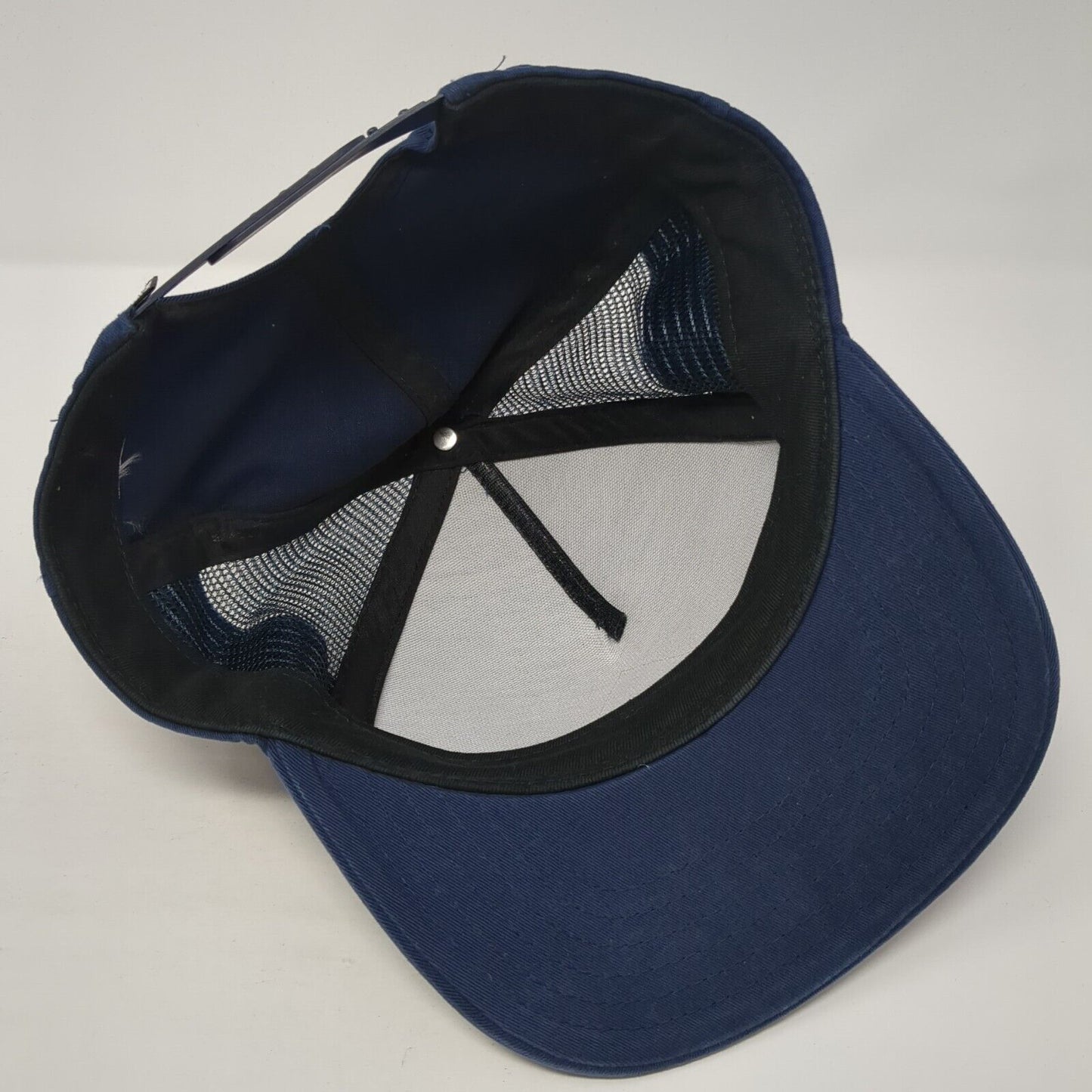 Vans Patch Snapback Hat Blue One Size Adjustable Mesh Trim Outdoor